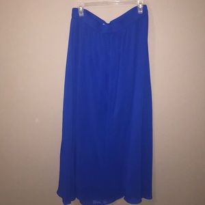 Long Royal Blue Maxi Skirt
